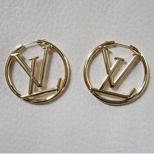 LV Hoop Earrings Brand New Never Worn